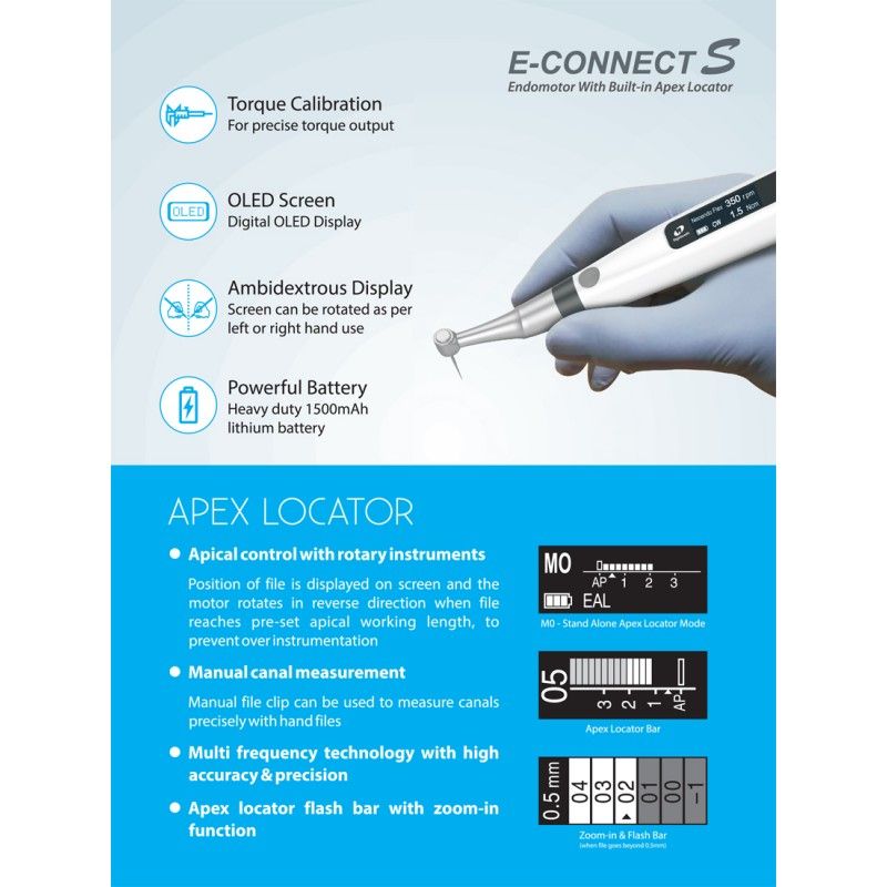 MOTEUR E CONNECT S ENDO AVEC LOCALISATEUR D'APEX INTÉGRÉ